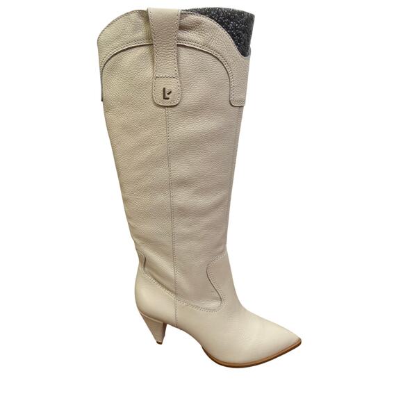 Larroude Louise Pointed Toe Western Boots Heel Leather Mismatched Sz 7 and 7.5 - Picture 3 of 13